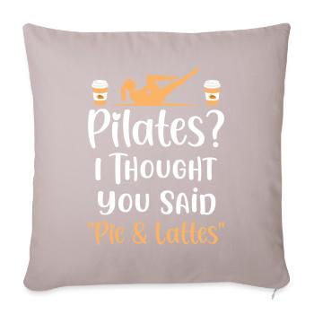 Pilates Pie Lattes Professeur de Pilates Exercice de yoga - Housse de coussin décorative 45 x 45 cm - taupe clair - Devant