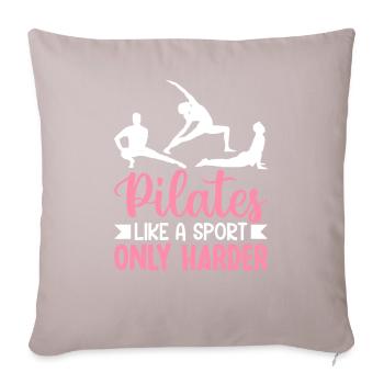 Pilates Sport Professeur de Pilates Plus Exercice de Yoga - Housse de coussin décorative 45 x 45 cm - taupe clair - Devant