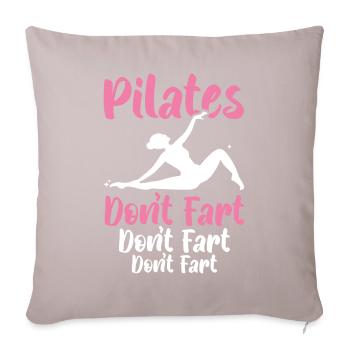 Pilates Don’t Fet Professeur de Pilates Exercice de yoga - Housse de coussin décorative 45 x 45 cm - taupe clair - Devant