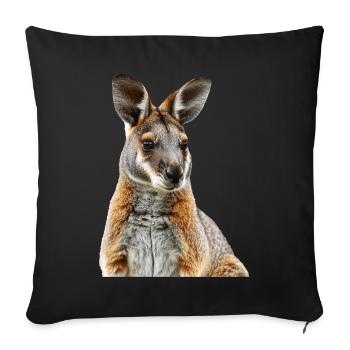 Wallaby - Sofakissenbezug 45 x 45 cm - Schwarz - Vorne