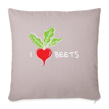 I Love Beets Beetroot - Sofa pillowcase 17,3'' x 17,3'' (45 x 45 cm) - light taupe - Front
