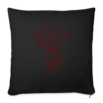 Vintage Beetroot Retro Beetroot - Sofa pillowcase 17,3'' x 17,3'' (45 x 45 cm) - black - Front
