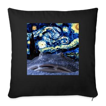 Stachelrochen - Sofakissenbezug 45 x 45 cm - Schwarz - Vorne