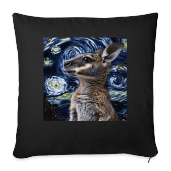 Wallaby - Sofakissenbezug 45 x 45 cm - Schwarz - Vorne