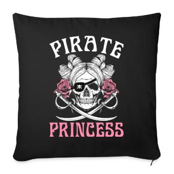 Pirate Princess Pirate Daughter Pirate Girl - Sofa pillowcase 17,3'' x 17,3'' (45 x 45 cm) - black - Front