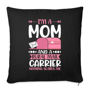 Postal Service Mail Carrier Mom Rural Mail Carrier - Sofa pillowcase 17,3'' x 17,3'' (45 x 45 cm) - black - Front
