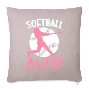 Softball Tante - Sofakissenbezug 45 x 45 cm - helles Taupe - Vorne