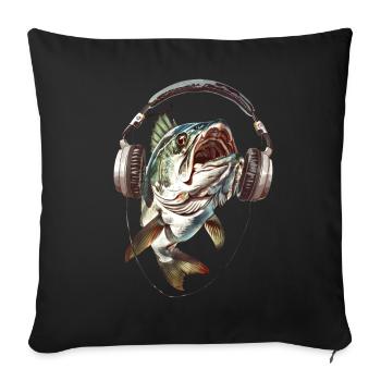 Tarpon - Sofakissenbezug 45 x 45 cm - Schwarz - Vorne