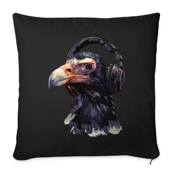 Geier - Sofakissenbezug 45 x 45 cm - Schwarz - Vorne