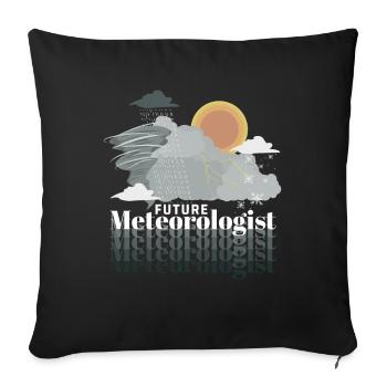 Future Meteorologist Meteorologe Wetter - Sofakissenbezug 45 x 45 cm - Schwarz - Vorne