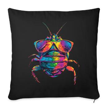 Assel - Sofakissenbezug 45 x 45 cm - Schwarz - Vorne