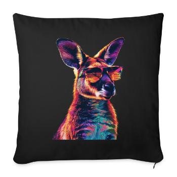 Wallaby - Sofakissenbezug 45 x 45 cm - Schwarz - Vorne
