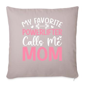 Powerlifting Weightlifting - Sofa pillowcase 17,3'' x 17,3'' (45 x 45 cm) - light taupe - Front