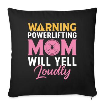 Powerlifting Mom Crier fort Powerlifter - Housse de coussin décorative 45 x 45 cm - noir - Devant