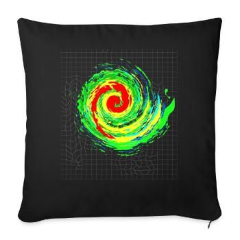Fascinating Storm Tornado Vortex - Sofa pillowcase 17,3'' x 17,3'' (45 x 45 cm) - black - Front
