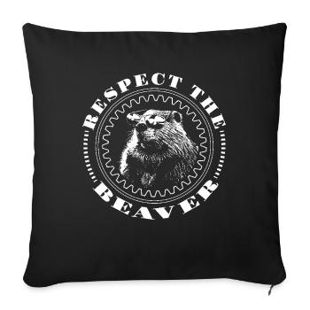Respect Les lunettes de soleil Beaver - Housse de coussin décorative 45 x 45 cm - noir - Devant