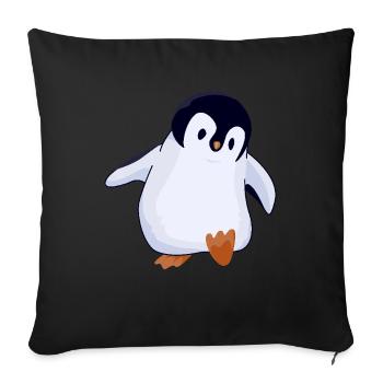 Cute Penguin - Sofa pillowcase 17,3'' x 17,3'' (45 x 45 cm) - black - Front