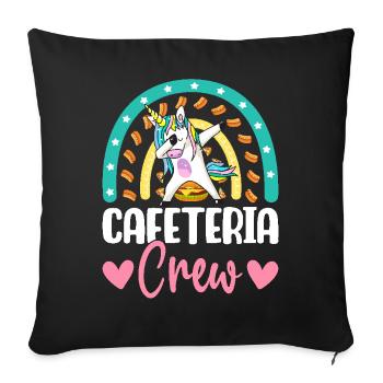 Cafeteria Crew Lunch Lady Illustration for - Sofa pillowcase 17,3'' x 17,3'' (45 x 45 cm) - black - Front