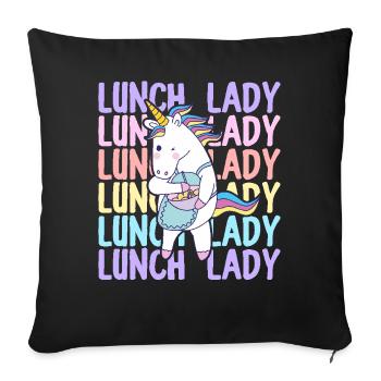 Lunch Lady Cafeteria Crew Conception graphique pour - Housse de coussin décorative 45 x 45 cm - noir - Devant