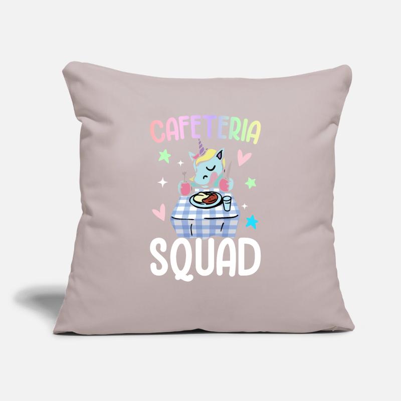 Cafétéria Escouade Cafétéria Équipage Déjeuner Dame Graphique Housse de coussin décorative 45 x 45 cm