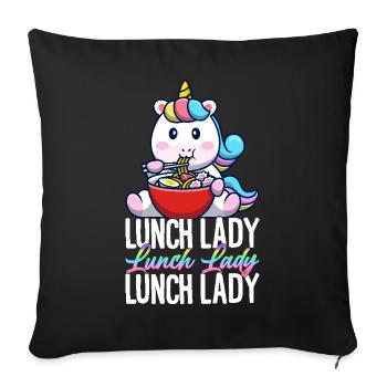 Lunch Lady Cafeteria Crew Design for - Sofa pillowcase 17,3'' x 17,3'' (45 x 45 cm) - black - Front