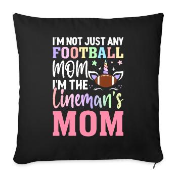 Not just any football mother, but the - Sofa pillowcase 17,3'' x 17,3'' (45 x 45 cm) - black - Front
