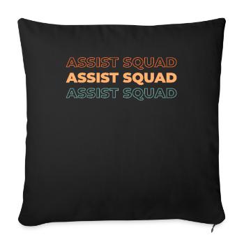Cooking Cooking Squad - Sofa pillowcase 17,3'' x 17,3'' (45 x 45 cm) - black - Front