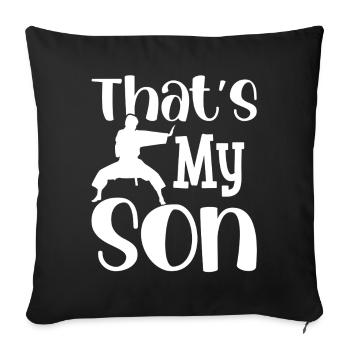 Stolze Taekwondo Mama Taekwondo Sohn Karate Das - Sofakissenbezug 45 x 45 cm - Schwarz - Vorne