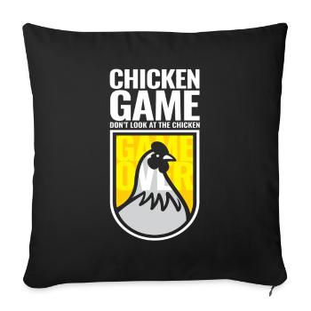 Chicken Game Don ́t Look At The Chicken - Sofa pillowcase 17,3'' x 17,3'' (45 x 45 cm) - black - Front