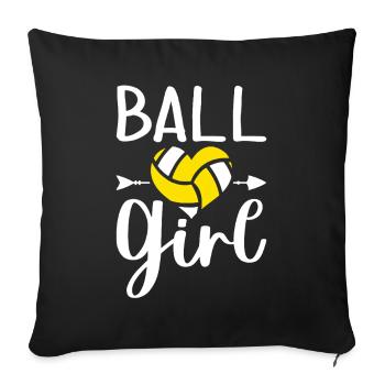 Ball Girl Volleyball Player - Sofa pillowcase 17,3'' x 17,3'' (45 x 45 cm) - black - Front