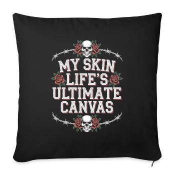 Tattoo Studio Tattoo Artist Tattoo Ideen - Sofakissenbezug 45 x 45 cm - Schwarz - Vorne
