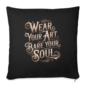 Studio de tatouage Artiste tatoueur Idées de tatouage - Housse de coussin décorative 45 x 45 cm - noir - Devant