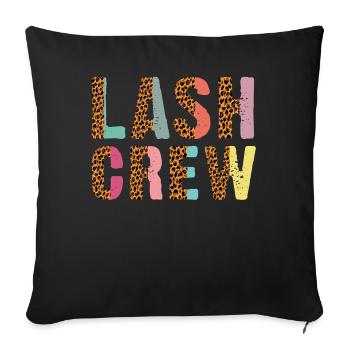 Lash Crew Artiste de cils Amant des cils - Housse de coussin décorative 45 x 45 cm - noir - Devant