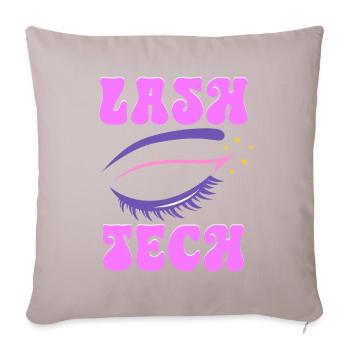 Eyelash Artist Lash Tech - Sofa pillowcase 17,3'' x 17,3'' (45 x 45 cm) - light taupe - Front