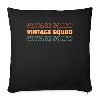 Cadre banquier - Housse de coussin décorative 45 x 45 cm - noir - Devant