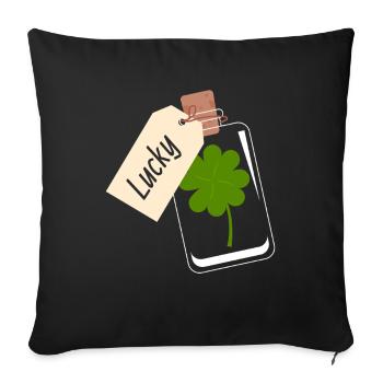 Lucky Shamrock St Patrick's Day - Sofa pillowcase 17,3'' x 17,3'' (45 x 45 cm) - black - Front