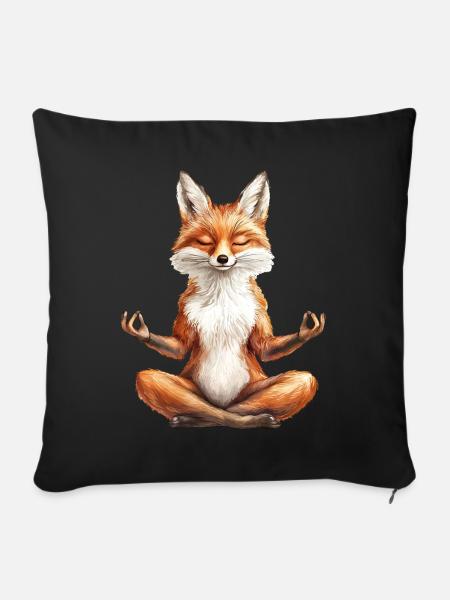 Fuchs - Sofakissenbezug 45 x 45 cm - Schwarz