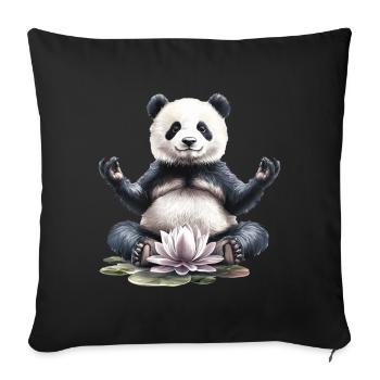 Panda - Sofakissenbezug 45 x 45 cm - Schwarz - Vorne