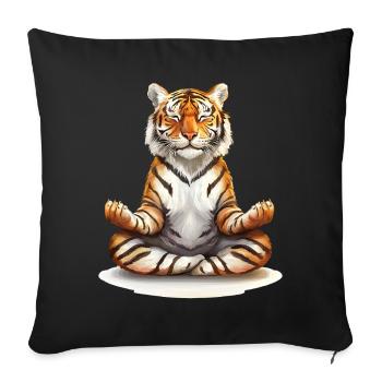 Tiger - Sofakissenbezug 45 x 45 cm - Schwarz - Vorne