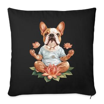 Bulldogge - Sofakissenbezug 45 x 45 cm - Schwarz - Vorne