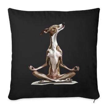 Windhund - Sofakissenbezug 45 x 45 cm - Schwarz - Vorne