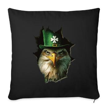 St. Patrick Adler - Sofakissenbezug 45 x 45 cm - Schwarz - Vorne