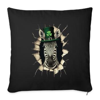 St. Patrick Zebra - Sofakissenbezug 45 x 45 cm - Schwarz - Vorne