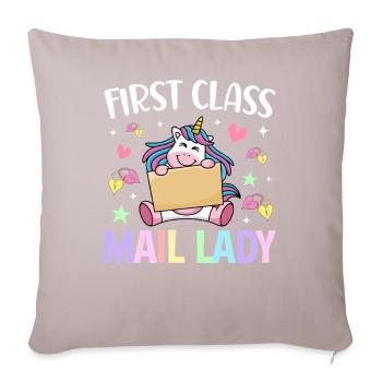 Courrier de première classe dame factière - Housse de coussin décorative 45 x 45 cm - taupe clair - Devant