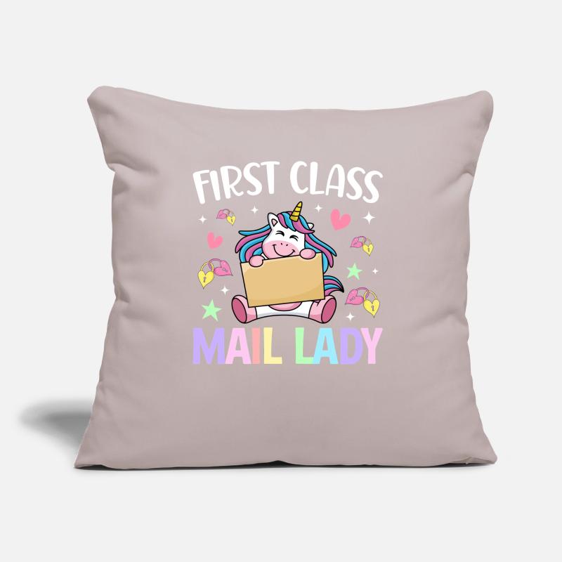 First Class Mail Lady Female Postman Worker Sofa pillowcase 17,3'' x 17,3'' (45 x 45 cm)