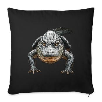 Alligator - Sofakissenbezug 45 x 45 cm - Schwarz - Vorne