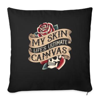 Tattoo Studio Tattoo Artist Tattoo Ideen - Sofakissenbezug 45 x 45 cm - Schwarz - Vorne