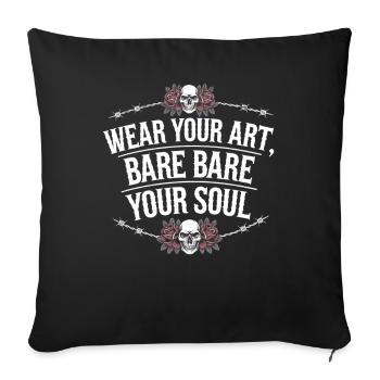 Tattoo Studio Tattoo Artist Tattoo Ideen - Sofakissenbezug 45 x 45 cm - Schwarz - Vorne