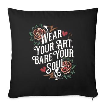 Tattoo Studio Tattoo Artist Tattoo Ideen - Sofakissenbezug 45 x 45 cm - Schwarz - Vorne