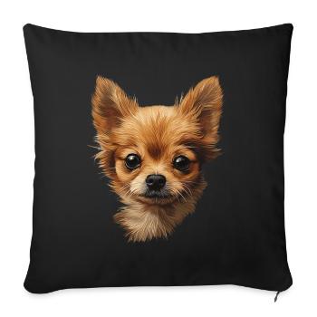 Chihuahua - Sofakissenbezug 45 x 45 cm - Schwarz - Vorne